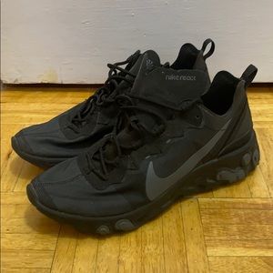 Nike React Element 55 Black on Black - M 10